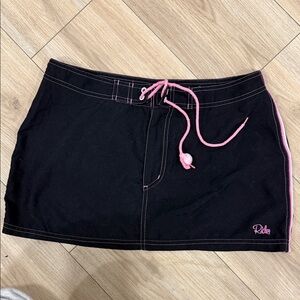 Riders by Lee Black Mini Skirt with Pink Accents